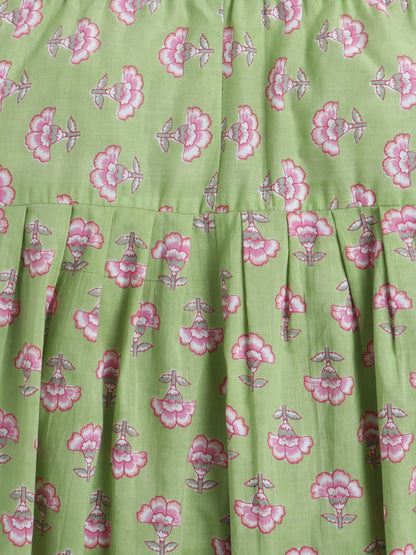 Aww Hunie 100% Cotton Half Sleeves Peplum Kurti With Afgani Salwar And Dupatta