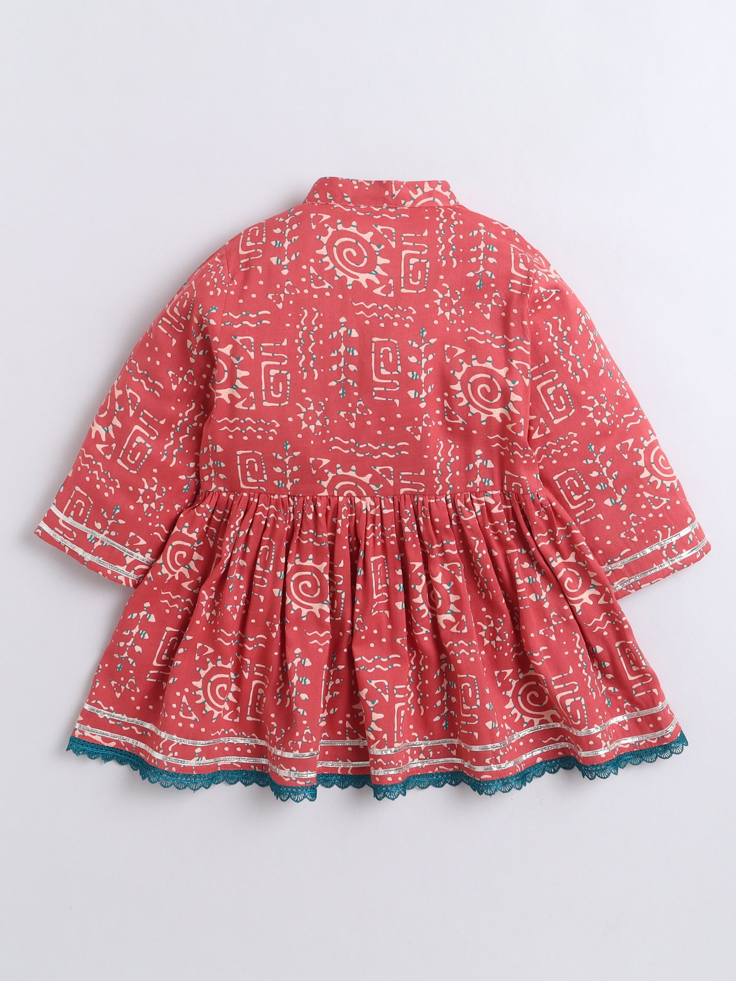 Aww Hunnie Cotton Ryon 3/4th Sleeves Kurti With Sharara And Dupatta