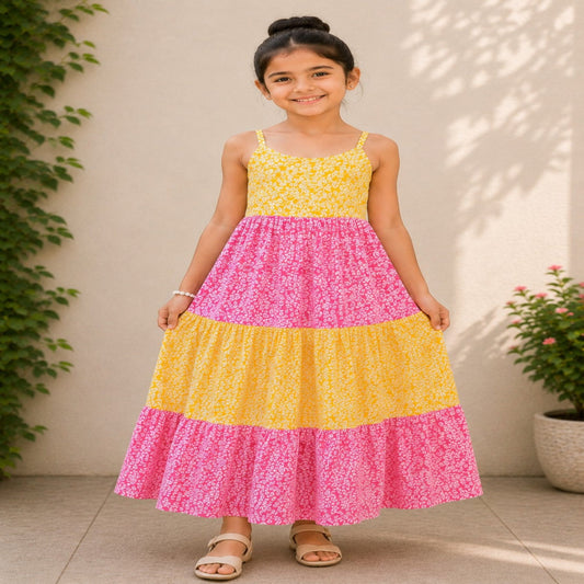 Aww Hunnie 100% Cotton Sleeveless Ankle Length Dress