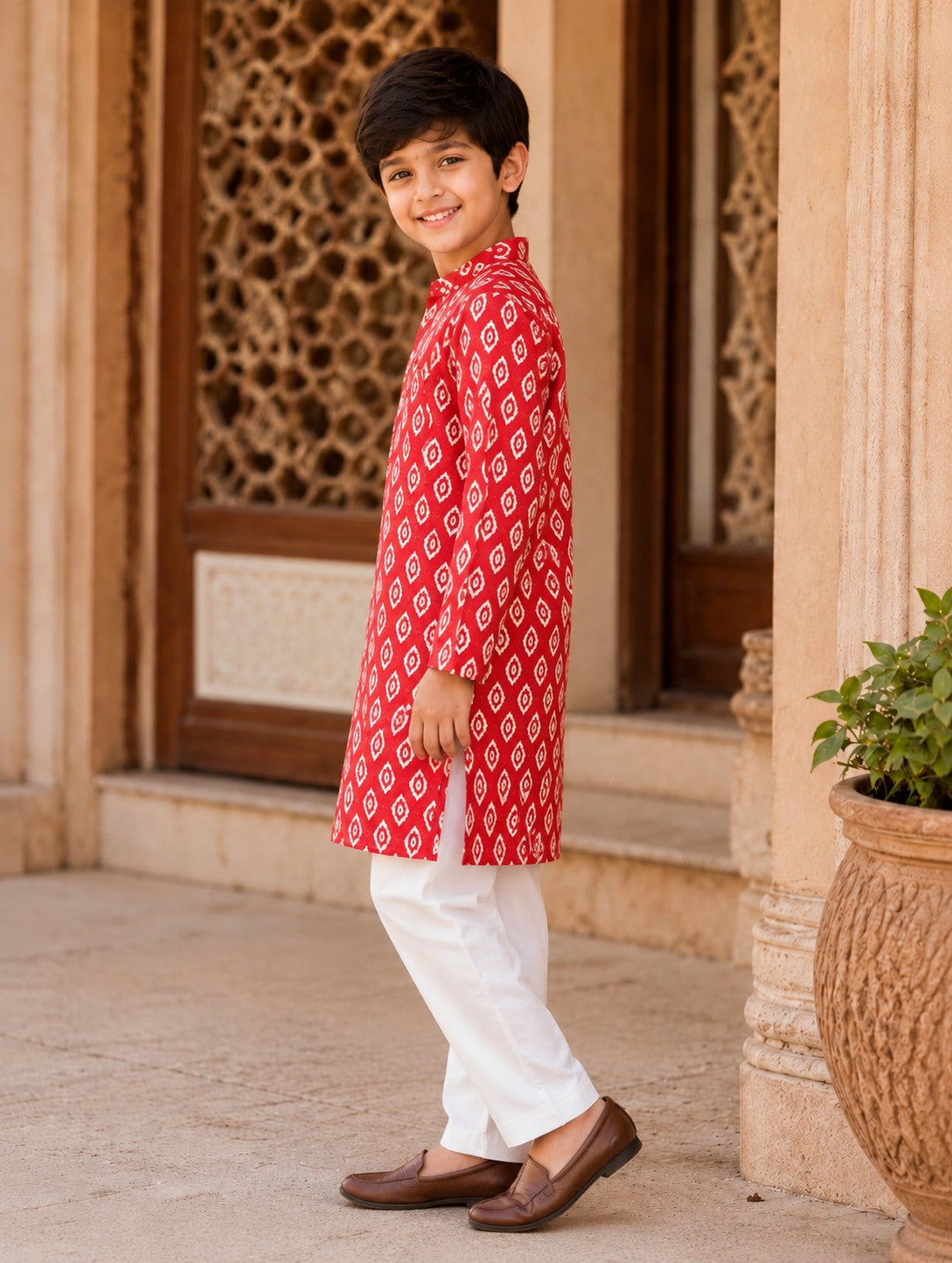 Aww Hunnie 100% Cotton Full sleeves Boys Kurta Pajama