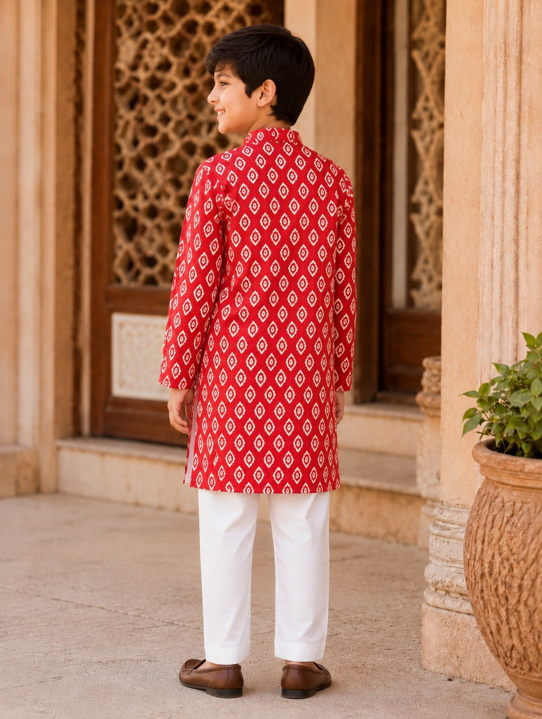 Aww Hunnie 100% Cotton Full sleeves Boys Kurta Pajama