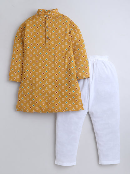 Aww Hunnie Cotton Ryon Full sleeves Boys Kurta Pajama