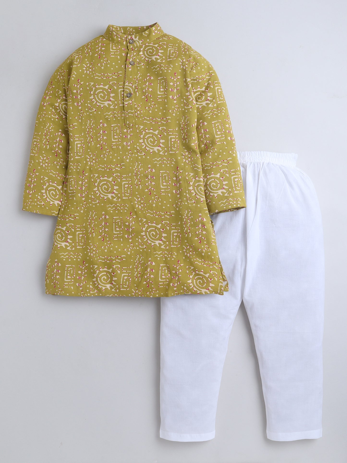 Aww Hunnie Cotton Ryon Full sleeves Boys Kurta Pajama