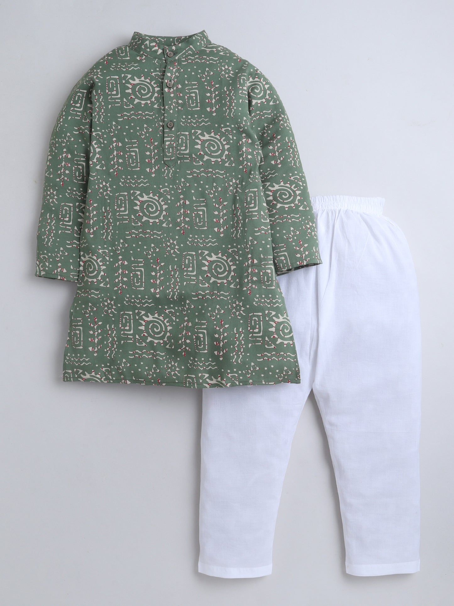 Aww Hunnie Cotton Ryon Full sleeves Boys Kurta Pajama