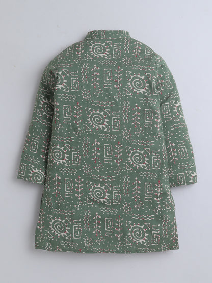 Aww Hunnie Cotton Ryon Full sleeves Boys Kurta Pajama