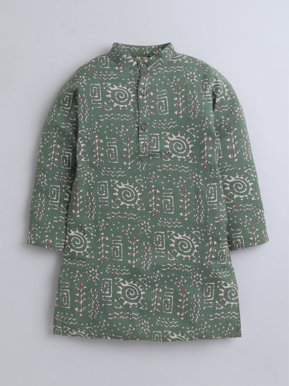 Aww Hunnie Cotton Ryon Full sleeves Boys Kurta Pajama