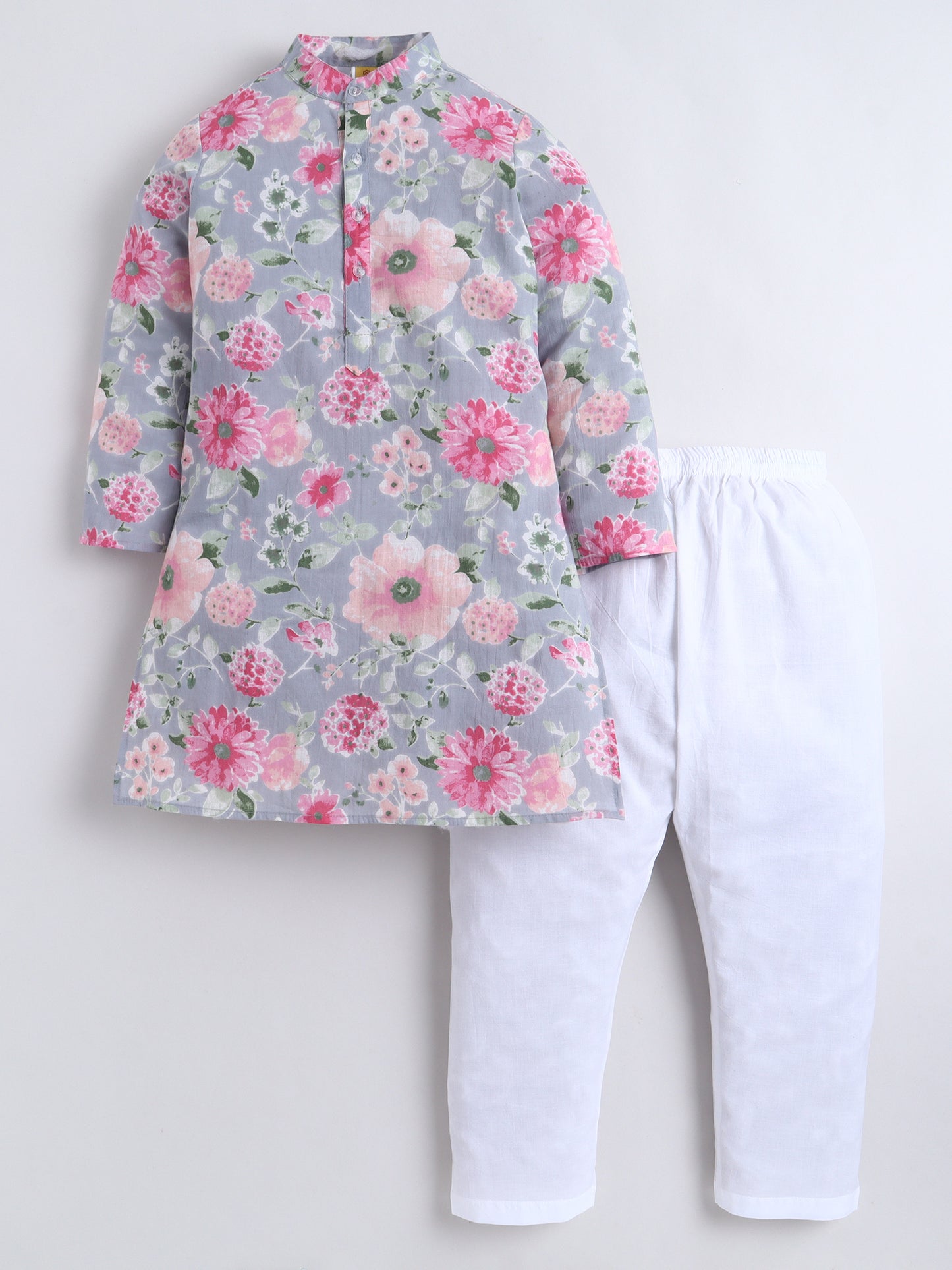 Aww Hunnie 100% Cotton Full sleeves Floral Print Kurta Pajama