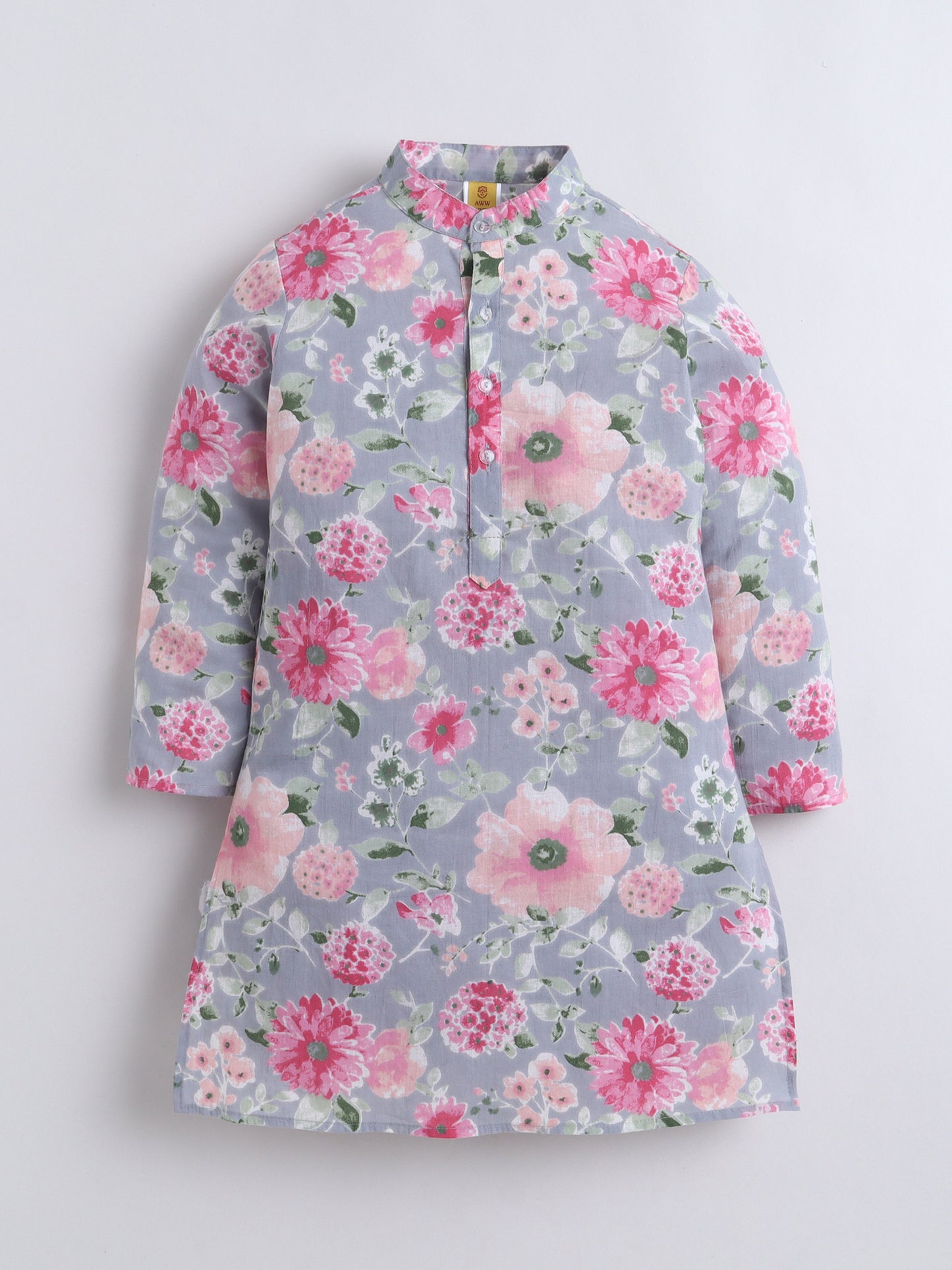 Aww Hunnie 100% Cotton Full sleeves Floral Print Kurta Pajama