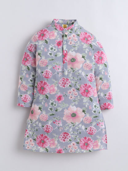 Aww Hunnie 100% Cotton Full sleeves Floral Print Kurta Pajama