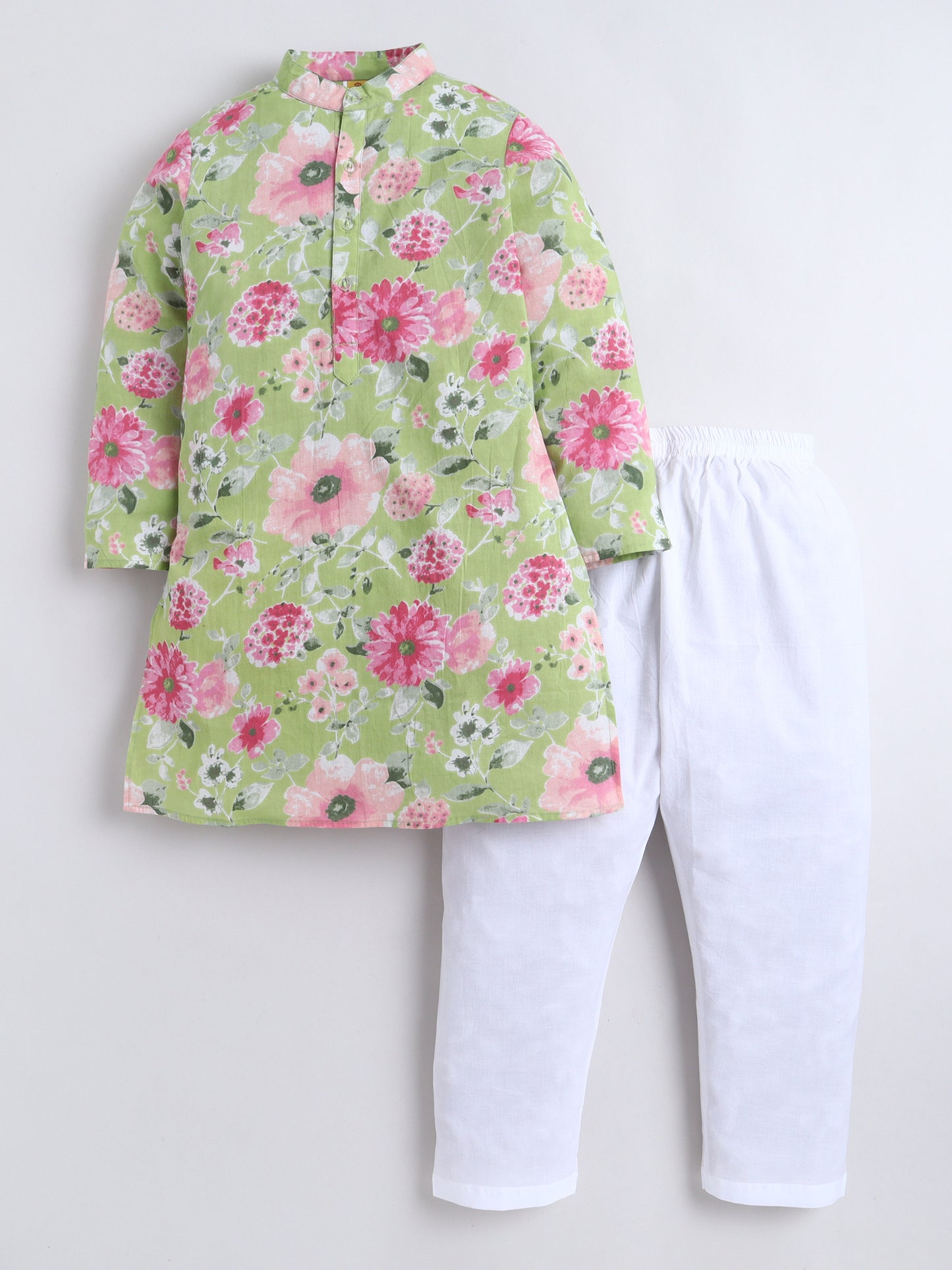 Aww Hunnie 100% Cotton Full sleeves Floral Print Kurta Pajama