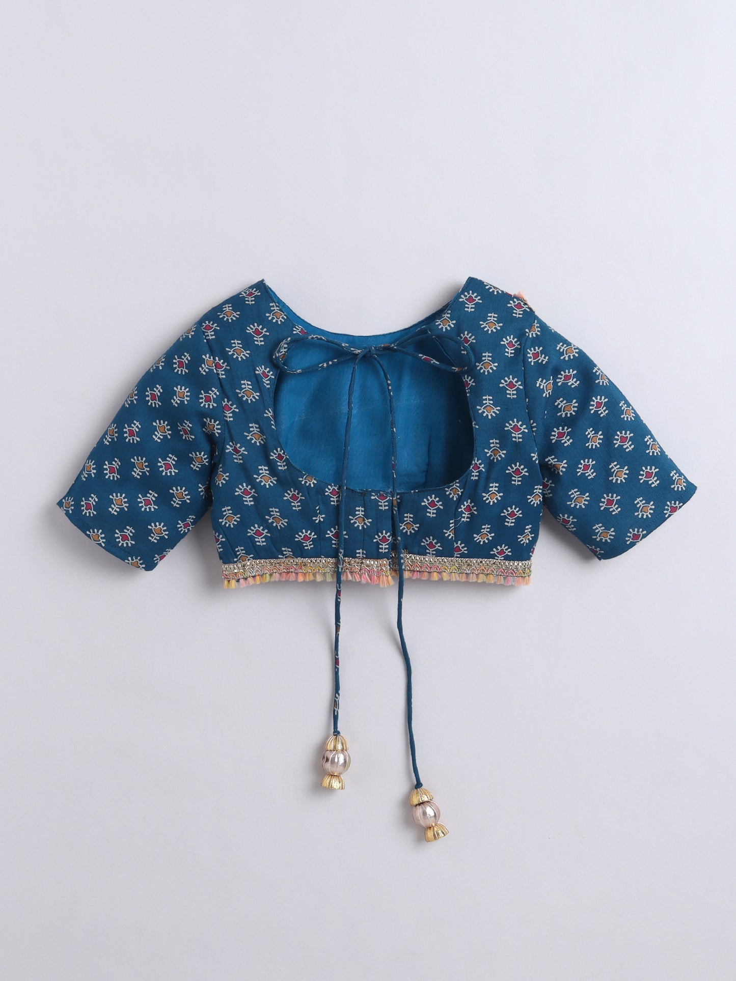 Aww Hunnie Cotton Ryon Half Sleeves Choli With Lehnga And Net Dupatta