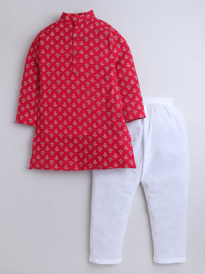 Aww Hunnie Cotton Ryon Full sleeves Boys Kurta Pajama