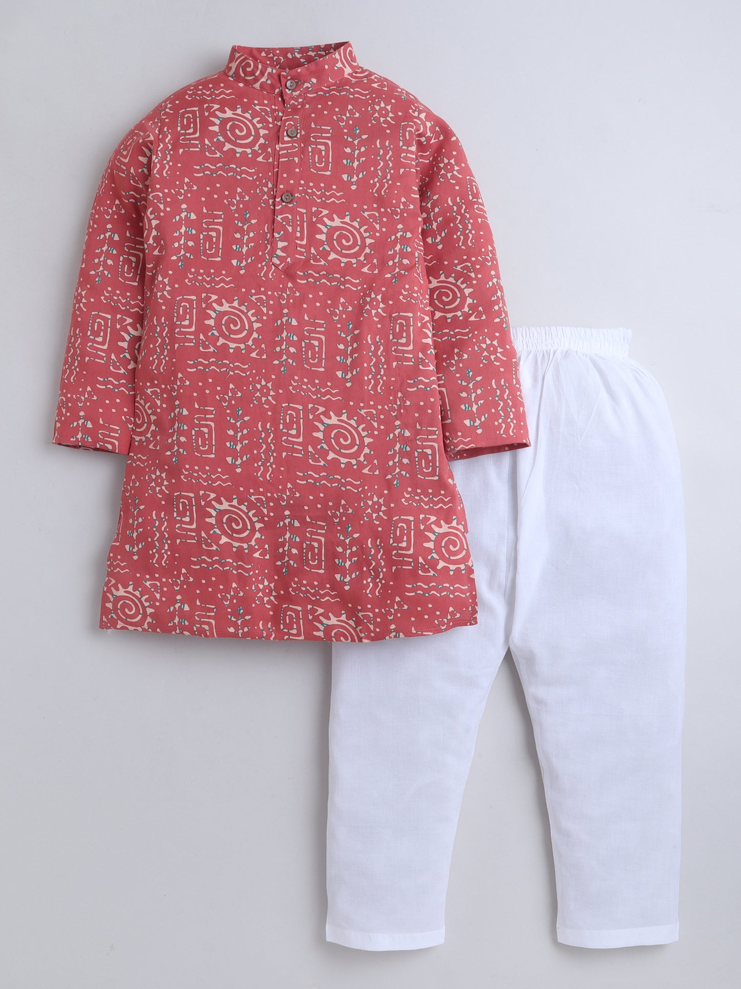 Aww Hunnie Cotton Ryon Full sleeves Boys Kurta Pajama