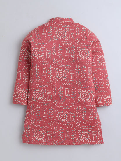 Aww Hunnie Cotton Ryon Full sleeves Boys Kurta Pajama