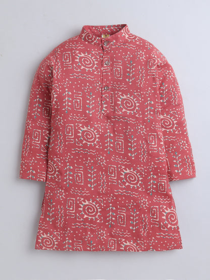 Aww Hunnie Cotton Ryon Full sleeves Boys Kurta Pajama