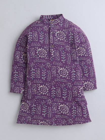 Aww Hunnie Cotton Ryon Full sleeves Boys Kurta Pajama