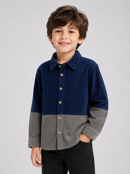 AwwHunnie Corduroy Fabric Full Sleeves Three Color Shirt