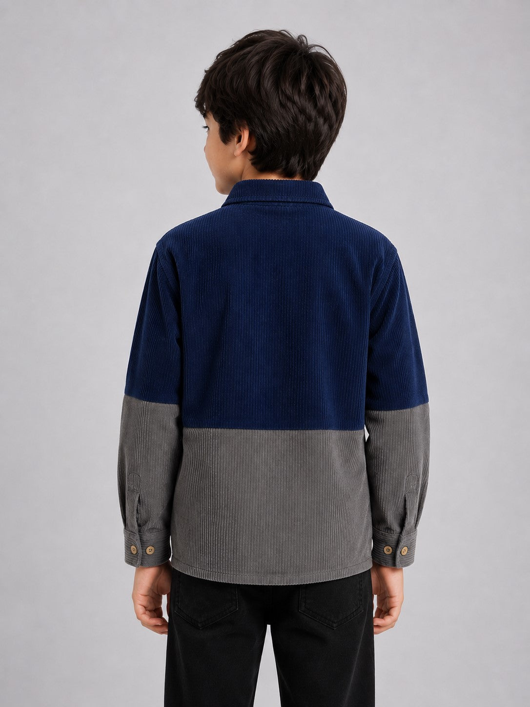 AwwHunnie Corduroy Fabric Full Sleeves Three Color Shirt