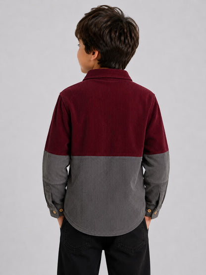 AwwHunnie Corduroy Fabric Full Sleeves Three Color Shirt