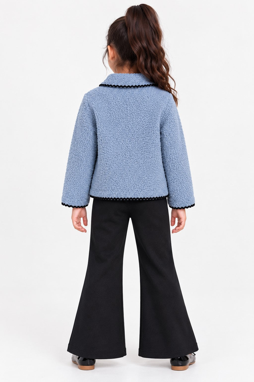 Aww Hunnie Wollen Full Sleeves jacket with Bell Bottom