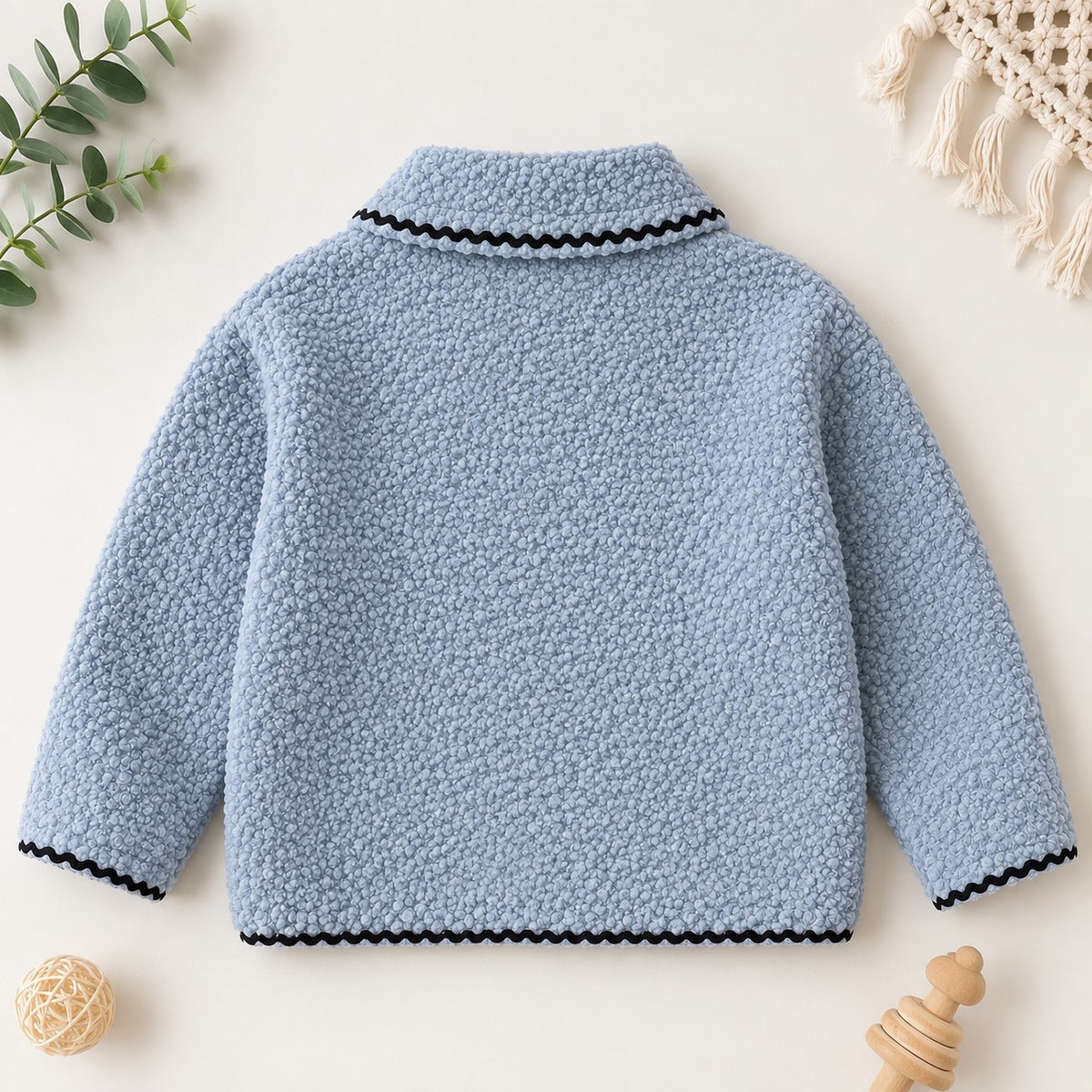 Aww Hunnie Fleece Full Sleeves Collar Neck Button-Front Jackets with Pockets
