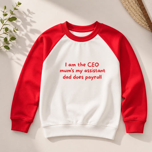 Aww Hunnie Terry Raglan Full Sleeves Round Neck Sweatshirt