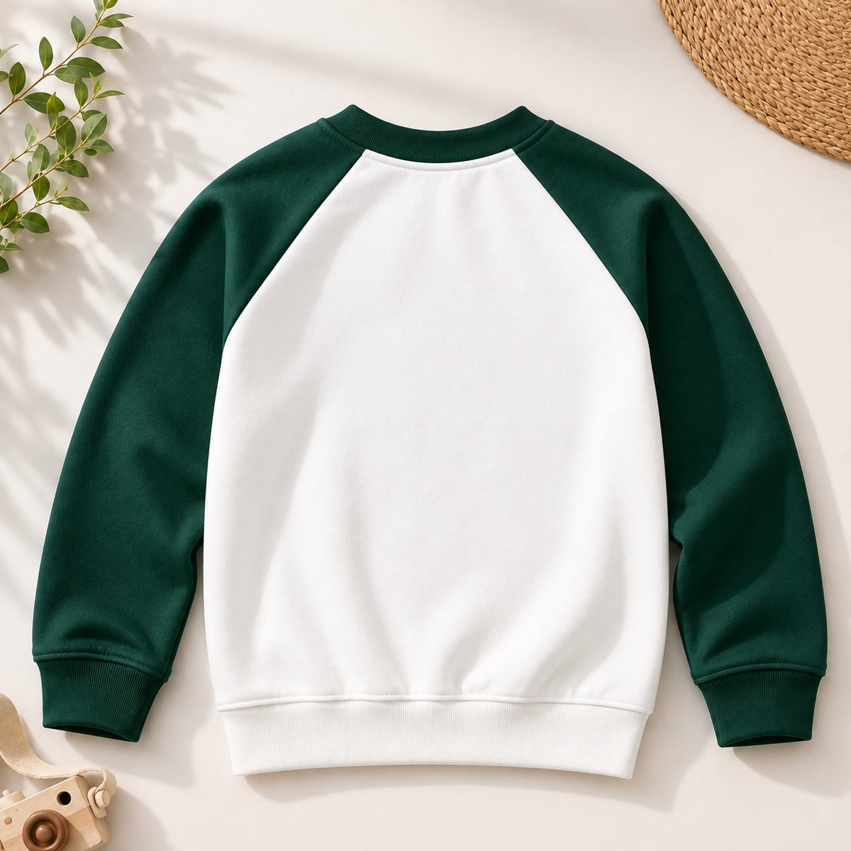 Aww Hunnie Terry Raglan Full Sleeves Round Neck Sweatshirt