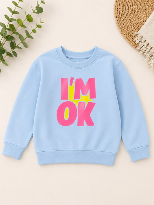Aww Hunnie Terry Full Sleeves Round Neck Sweatshirt