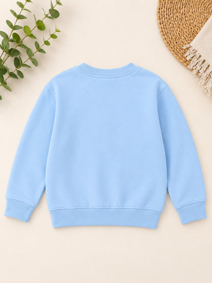 Aww Hunnie Terry Full Sleeves Round Neck Sweatshirt