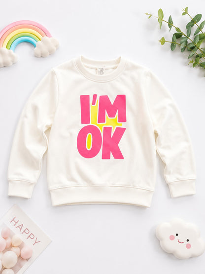 Aww Hunnie Terry Full Sleeves Round Neck Sweatshirt