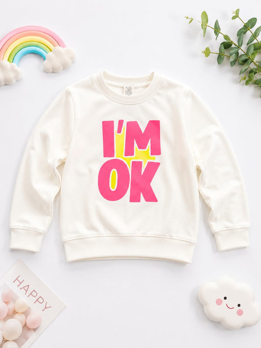 Aww Hunnie Terry Full Sleeves Round Neck Sweatshirt