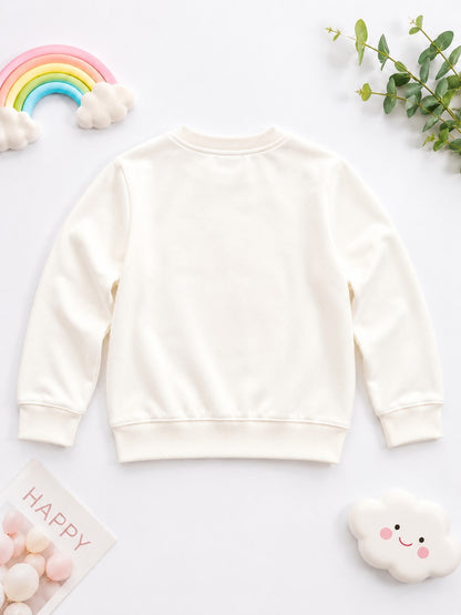 Aww Hunnie Terry Full Sleeves Round Neck Sweatshirt