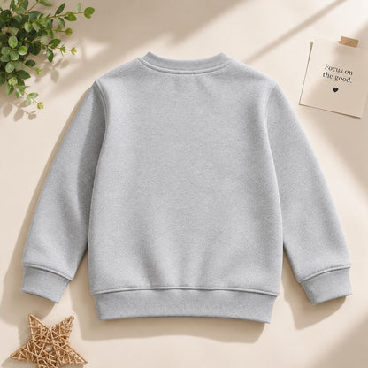Aww Hunnie Terry Full Sleeves Round Neck Sweatshirt