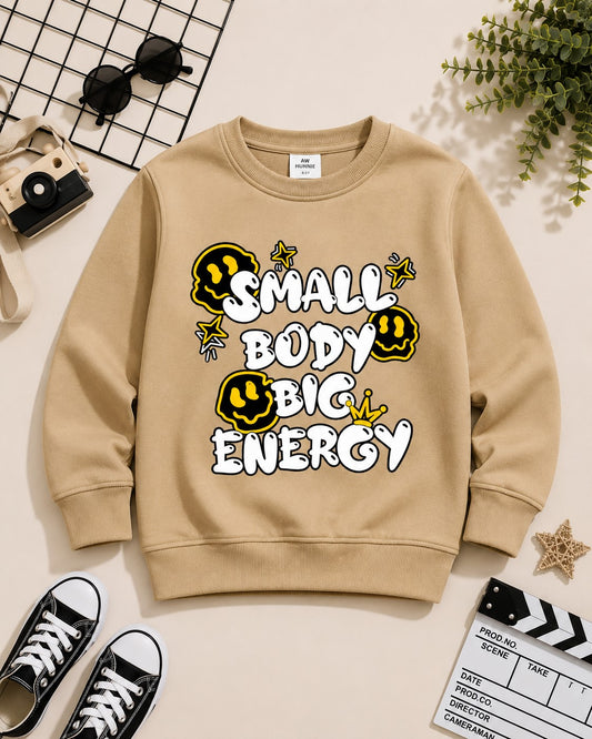 Aww Hunnie Terry Full Sleeves Round Neck Sweatshirt