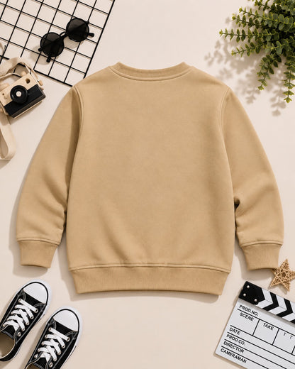 Aww Hunnie Terry Full Sleeves Round Neck Sweatshirt