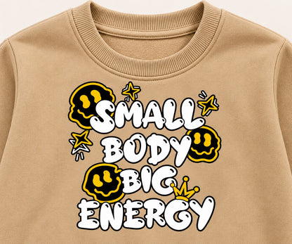 Aww Hunnie Terry Full Sleeves Round Neck Sweatshirt