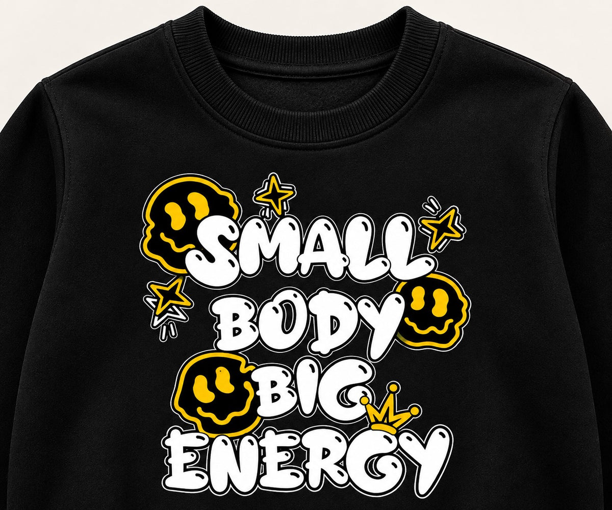 Aww Hunnie Terry Full Sleeves Round Neck Sweatshirt