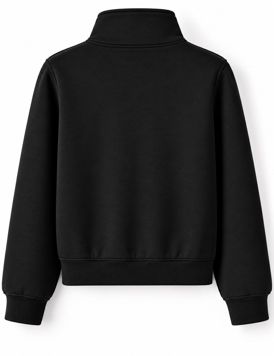 Aww Hunnie Full Sleeves High mock-collar Fleece Jacket