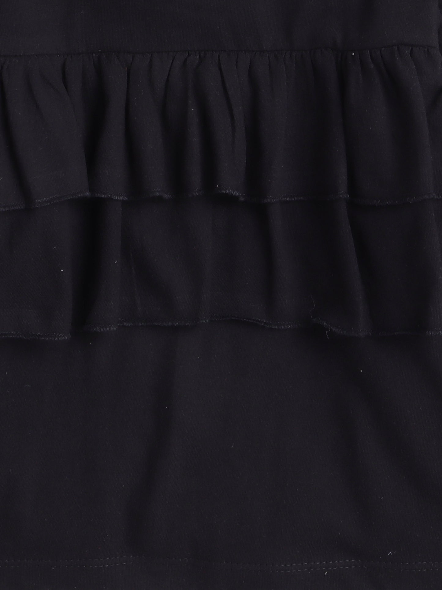 Full Sleeves Frill Detailed Solid Cotton Terry Top