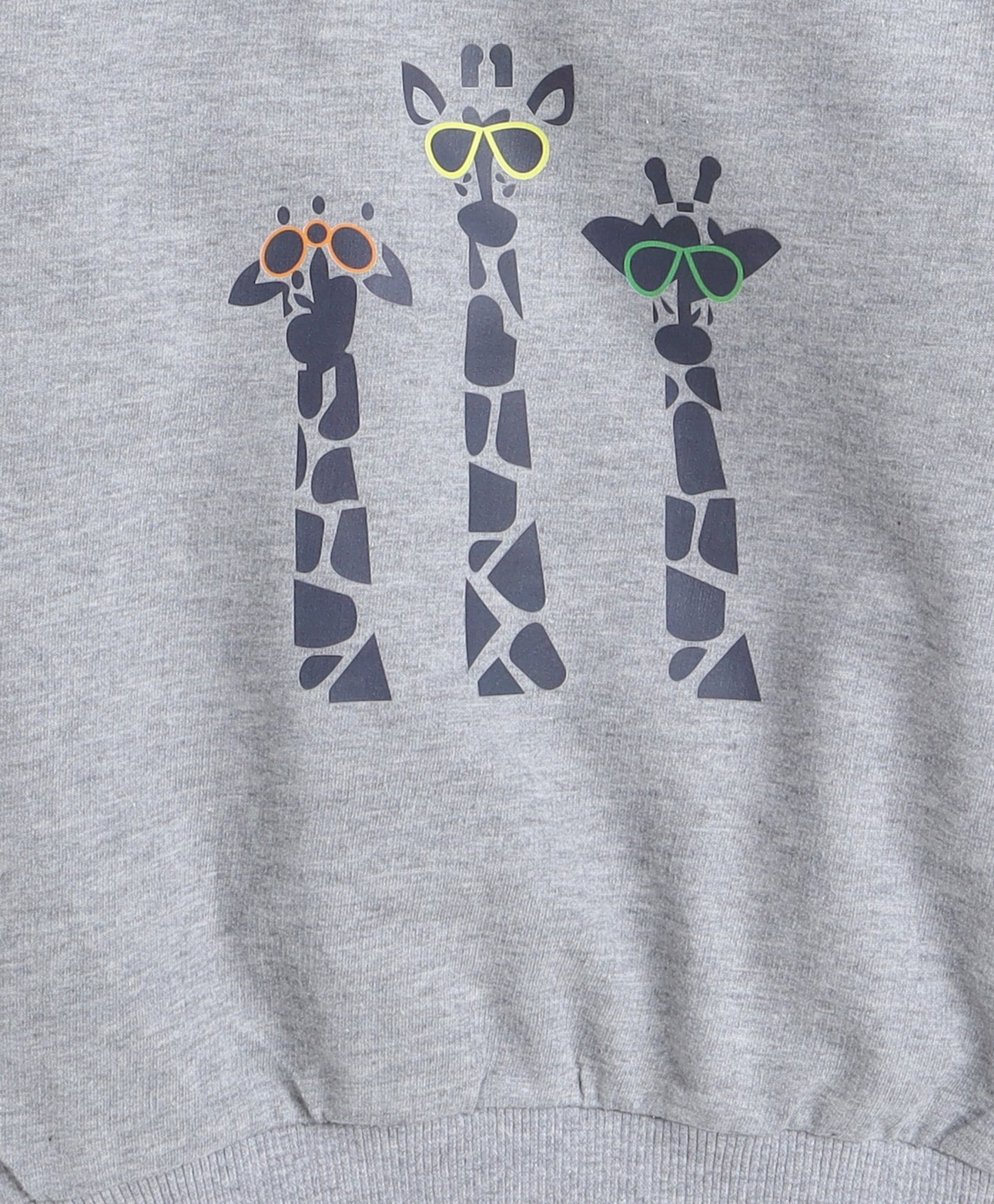 Full Sleeves Giraffe Printed Cotton Terry Autumn Winter Sweatshirt