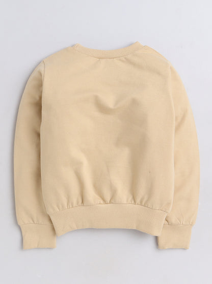Full Sleeves Giraffe Printed Cotton Terry Autumn Winter Sweatshirt