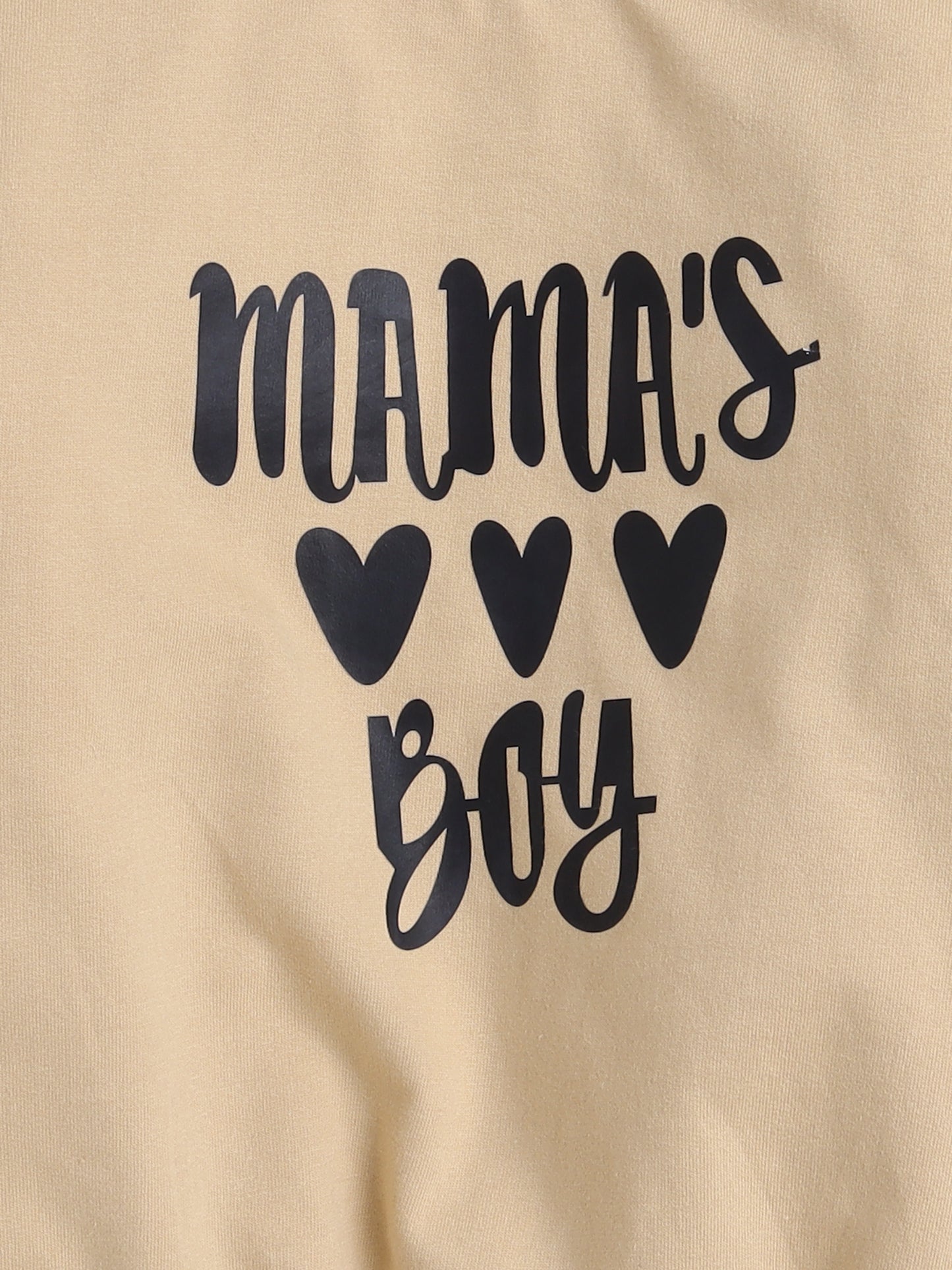 Full Sleeves Mamas Boy Text Printed Cotton Terry Autumn Winter Sweatshirt