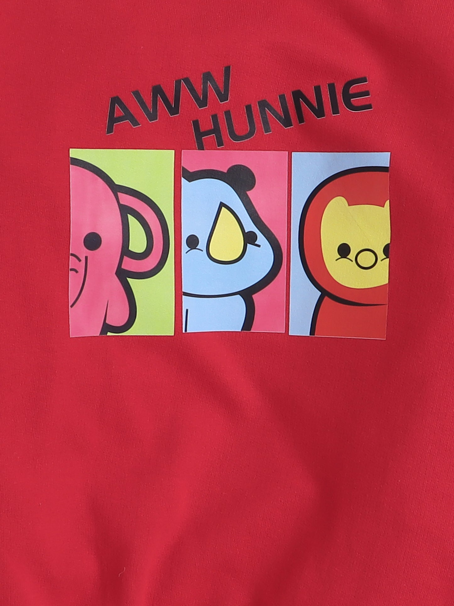 Full Sleeves Cartoon Animals Printed Cotton Terry Autumn Winter Sweatshirt