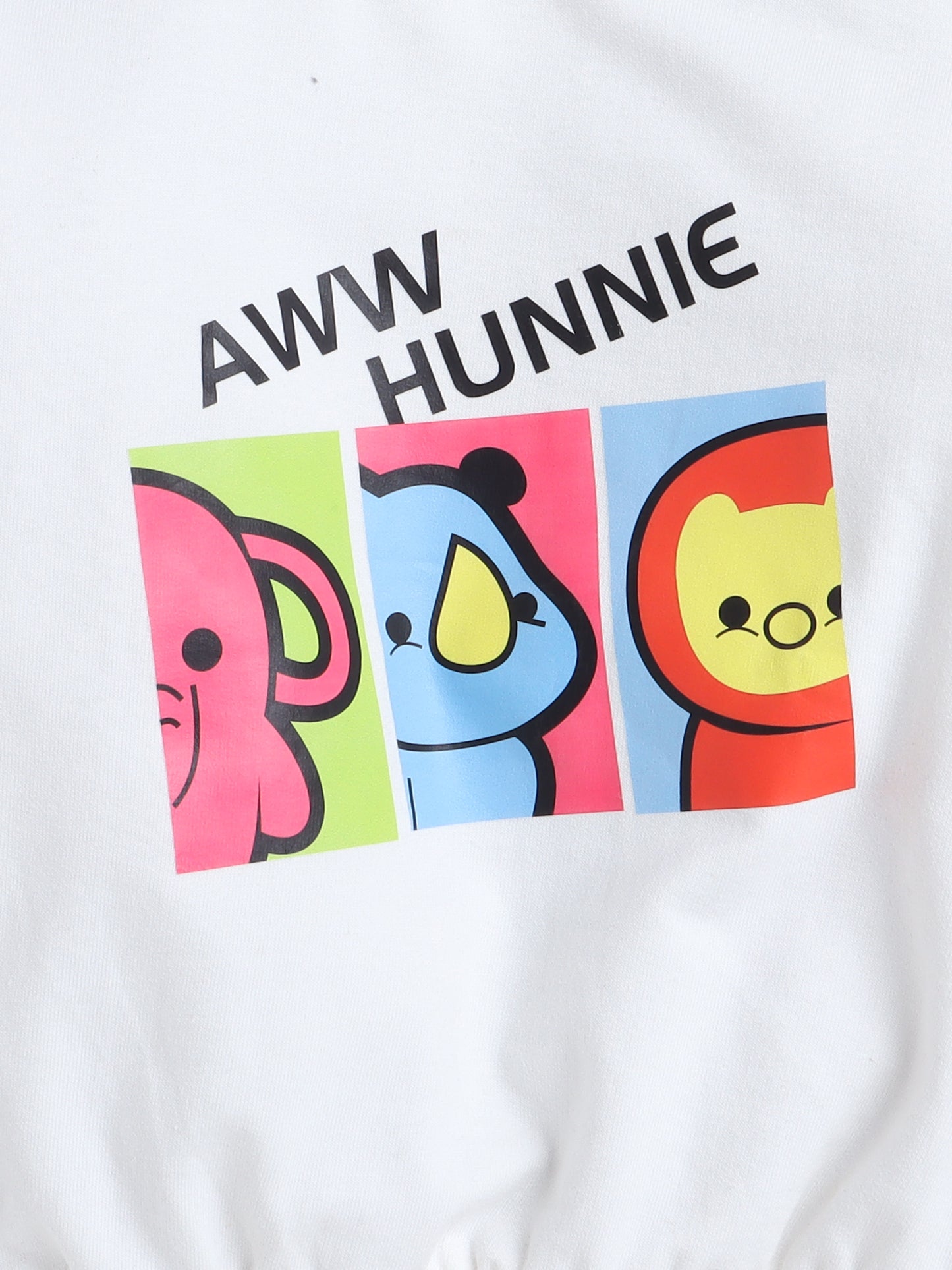 Full Sleeves Cartoon Animals Printed Cotton Terry Autumn Winter Sweatshirt