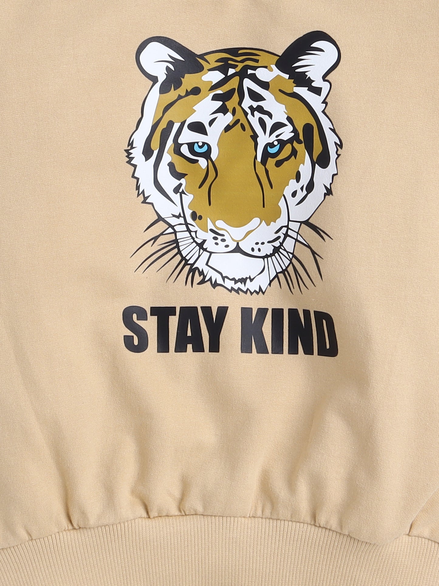 Full Sleeves Tiger Printed Cotton Terry Autumn Winter Sweatshirt