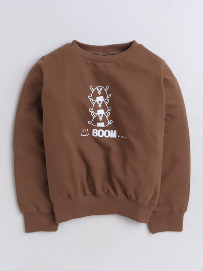 Full Sleeves Cartoon Printed Cotton Terry Autumn Winter Sweatshirt