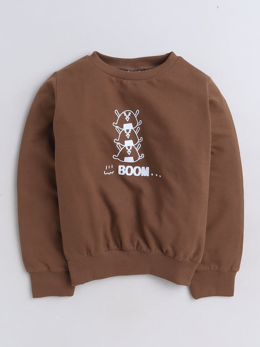 Full Sleeves Cartoon Printed Cotton Terry Autumn Winter Sweatshirt