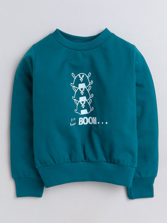 Full Sleeves Cartoon Printed Cotton Terry Autumn Winter Sweatshirt
