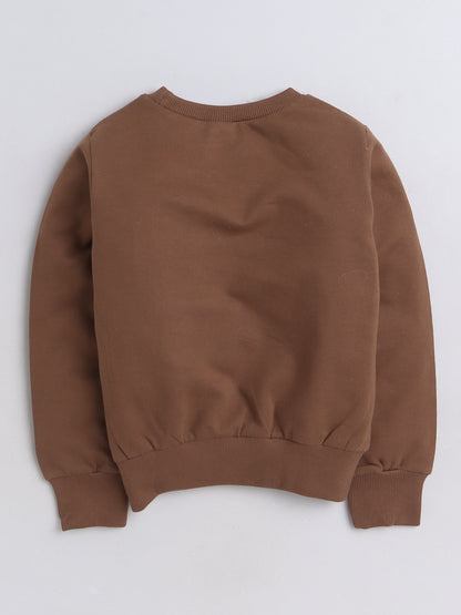 Full Sleeves Girl Driving Jeep Printed Cotton Terry Autumn Winter Sweatshirt