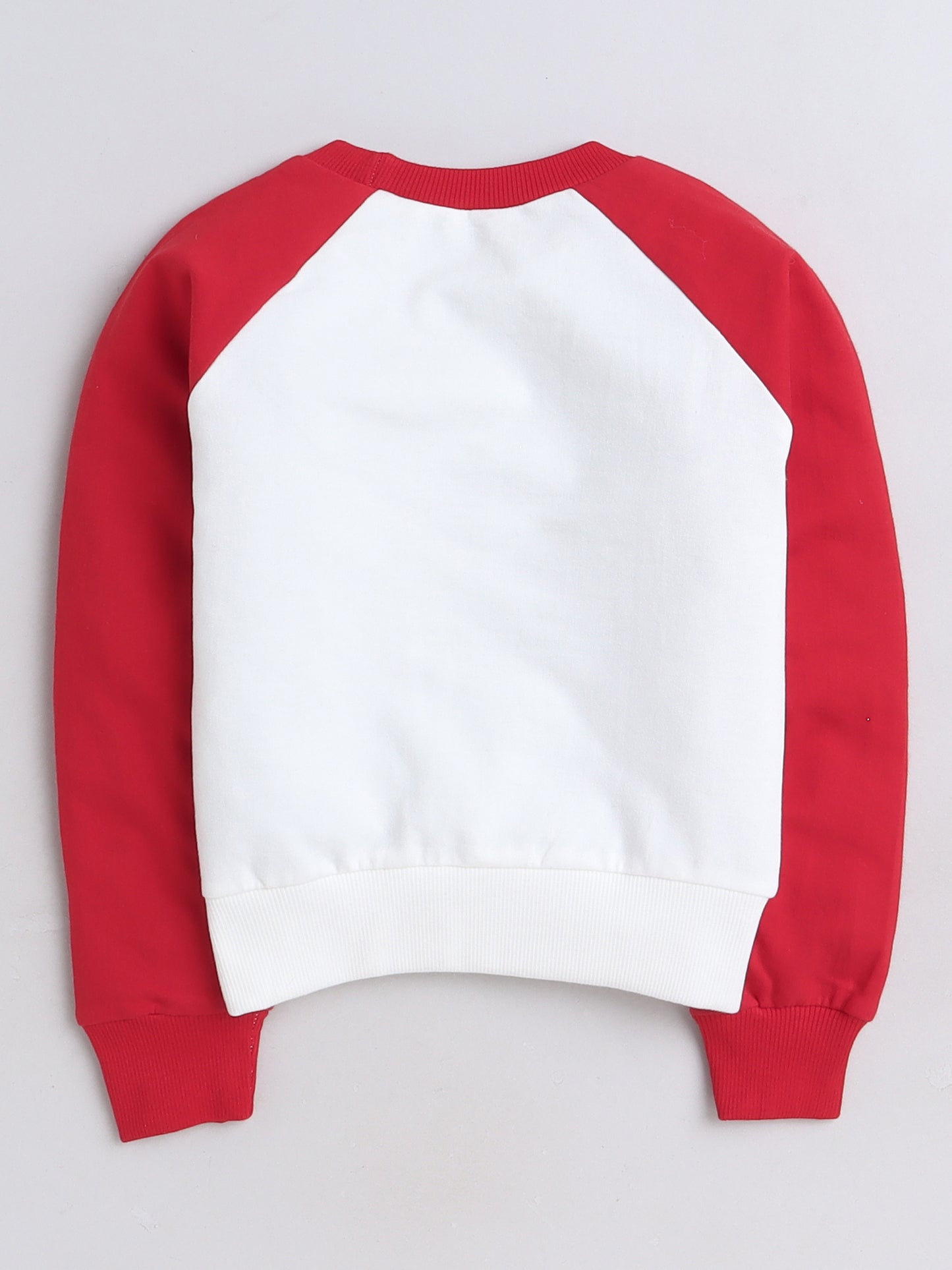 Raglan Full Sleeves Placement Text   Printed Cotton Terry Autumn Winter Sweatshirt